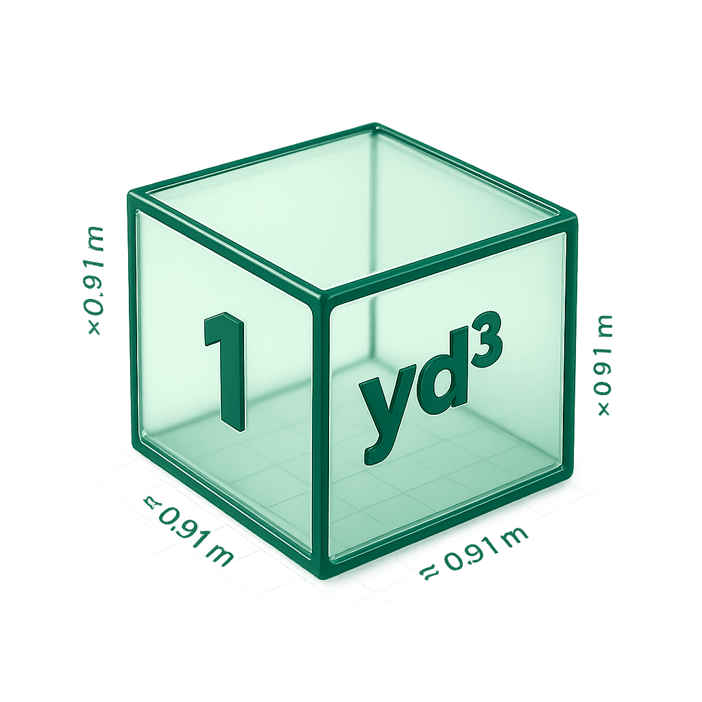 High-quality transparent 3D cubic yard visual