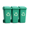 240 litre green wheelie bin icon