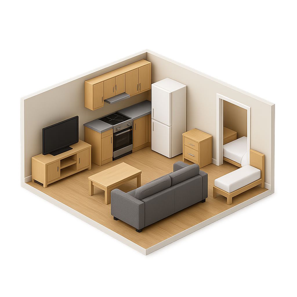 Full flat clear-out icon